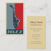 Cartes de visite pour saxophonistes (Devant / Derrière)