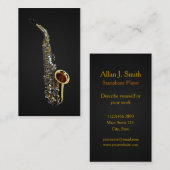 Cartes de visite pour saxophonistes (Devant / Derrière)