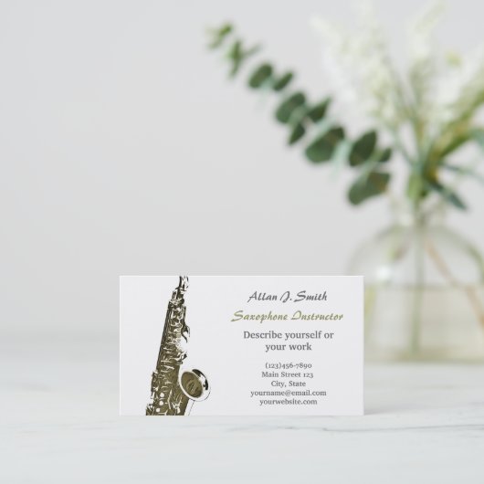 Cartes de visite pour saxophonistes (Debout devant)