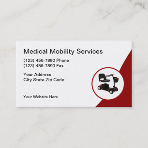 Cartes de visite pour scooters de mobilité médical