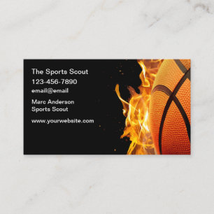 Cartes de visite pour scout athlétique de sports