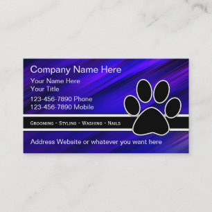 Cartes de visite pour service animalier tendance