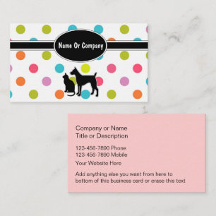 Cartes de visite pour service aux animaux de compa