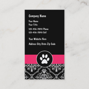 Cartes de visite pour service aux animaux de compa