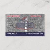 Cartes de visite pour service de béton (Dos)