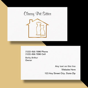 Cartes de visite pour service de garde d'animaux é