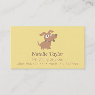 Cartes de visite pour service de gardiennage de ch