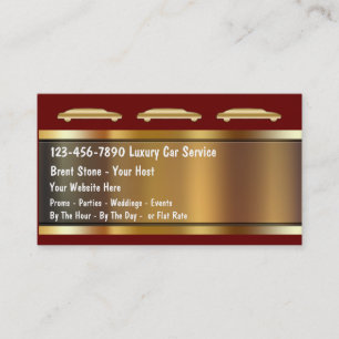 Cartes de visite pour service de limousine