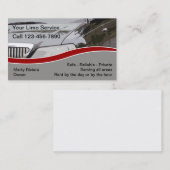Cartes de visite pour service de limousine (Devant / Derrière)