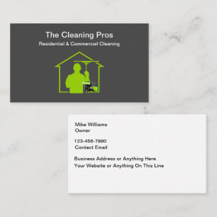 Cartes de visite pour service de nettoyage commerc