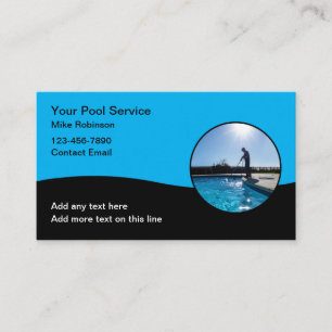 Cartes de visite pour service de piscine Cool