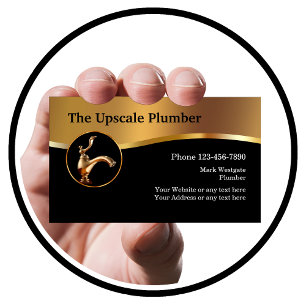 Cartes de visite pour service de plomberie haut de