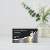 Cartes de visite pour service de plomberie simple (Debout devant)