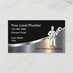 Cartes de visite pour service de plomberie simple 