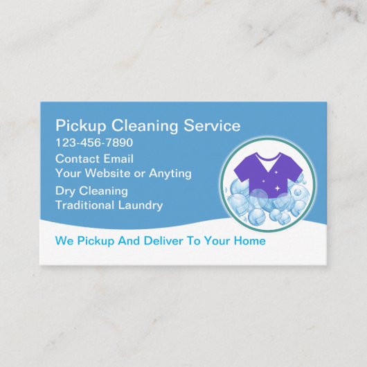 Cartes de visite pour service de ramassage de blan (Devant)