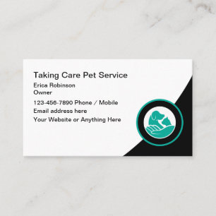 Cartes de visite pour service de soins aux animaux