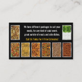Cartes de visite pour service de tacos (Dos)