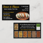 Cartes de visite pour service de tacos (Devant / Derrière)