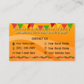 Cartes de visite pour service de tacos (Dos)