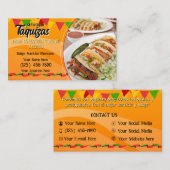 Cartes de visite pour service de tacos (Devant / Derrière)