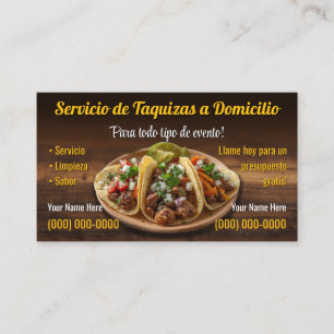 Cartes de visite pour service de tacos