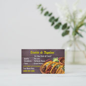 Cartes de visite pour service de tacos (Debout devant)