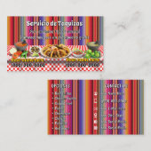 Cartes de visite pour service de tacos (Devant / Derrière)