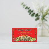 Cartes de visite pour service de tacos (Debout devant)