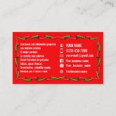 Cartes de visite pour service de tacos (Dos)