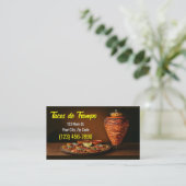 Cartes de Visite pour Service de Tacos (Debout devant)
