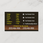 Cartes de Visite pour Service de Tacos (Dos)