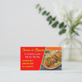 Cartes de visite pour service de tacos (Debout devant)