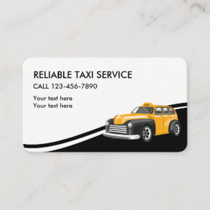Cartes de visite pour service de taxi