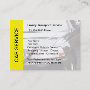 Cartes de visite pour service de taxi