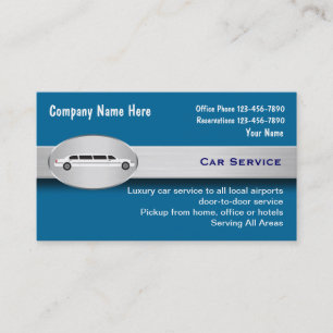 Cartes de visite pour service de taxi de voiture d