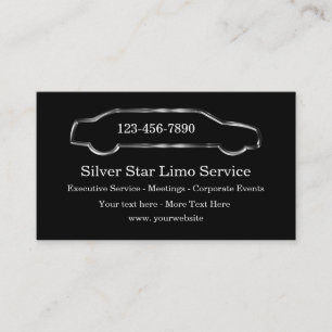 Cartes de visite pour service de taxi et de limous