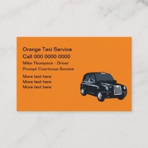 Cartes de visite pour service de taxi européen
