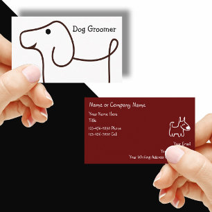 Cartes de visite pour service de toilettage de chi