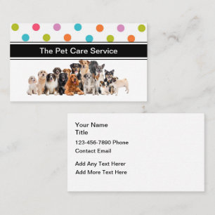 Cartes de visite pour service de toilettage de soi