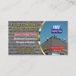 Cartes de visite pour service de toiture