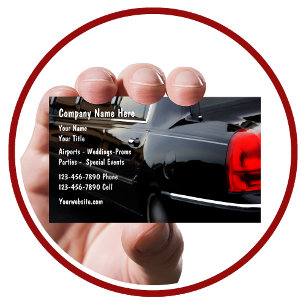 Cartes de visite pour service de voiture de luxe