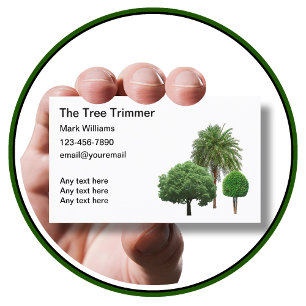 Cartes de visite pour service d'élagage d'arbres s