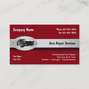 Cartes de visite pour services automobiles