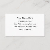 Cartes de visite pour services automobiles Classy (Dos)
