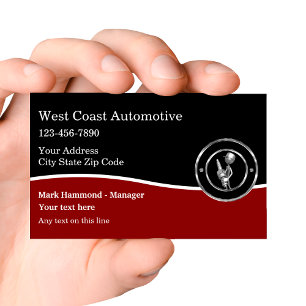 Cartes de visite pour services automobiles de clas