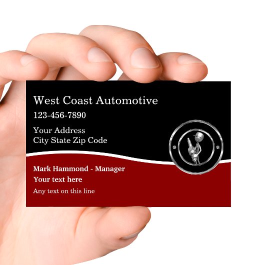 Cartes de visite pour services automobiles de clas