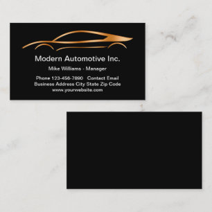 Cartes de visite pour services automobiles de luxe