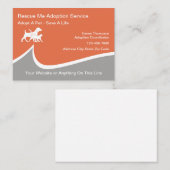 Cartes de visite pour services d'adoption d'animau (Devant / Derrière)