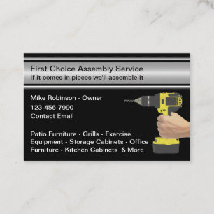 Cartes de visite pour services d'assemblage de bri