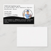 Cartes de visite pour services de climatisation CV (Devant / Derrière)